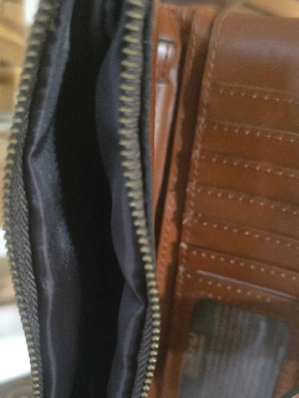 Patricia Nash Brown Tooled Leather Wallet with Gold Turn-Lock - Picture 9 of 11
